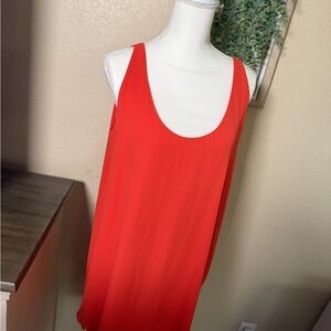 LOFT Bold Orange Sleeveless Dress